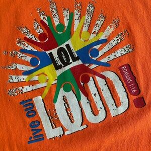 Bright orange ladies short sleeve t-shirt sz XXL VGUC